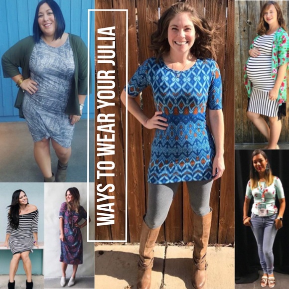 Elegant Rainbow Julia LuLaRoe Dress - Picture 6 of 8